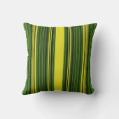 緑と黄色ストライプの（図） クッション (裏面)