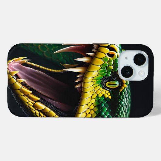 緑と黄色鮮やかのコブラはかりで測ヘビ Case-Mate iPhoneケース (裏面 (横))