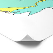 緑と黄色 ポスター (角)