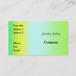 緑と黄色 名刺