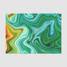 緑と黄色/金ゴールド瑪瑙パターン 薄葉紙