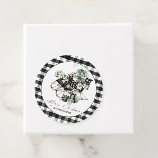 緑と黒そりバッファローチェックパッケージ フェイバータグ (インサイチュ)