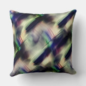 緑と黒に磨かれた若竹の質感 クッション (裏面)