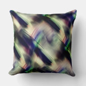 緑と黒に磨かれた若竹の質感 クッション (正面)