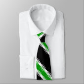緑と黒のウィグストライプのリータイ ネクタイ (タイ)
