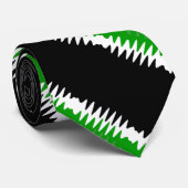 緑と黒のウィグストライプのリータイ ネクタイ (ロール)