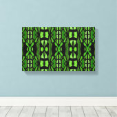 緑と黒のウォールアート キャンバスプリント (インサイチュ (ウッドフロア))