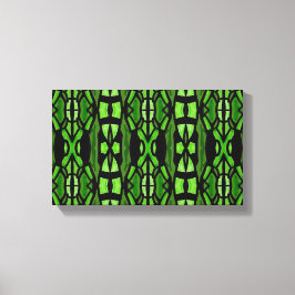 緑と黒のウォールアート キャンバスプリント