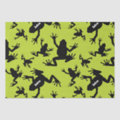 緑と黒のカエルのパターンの子供 薄葉紙 (正面)