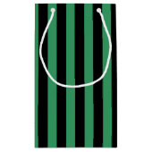 緑と黒のキャンディストライプー スモールペーパーバッグ (裏面)