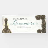 緑と黒のキンセアニエラ カスタム ウェルカム バナー 横断幕 (横)