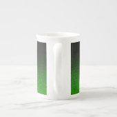 緑と黒のグリッターグラデーション ボーンチャイナマグカップ (裏面)