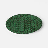 緑と黒のケルトのシールドノット ペーパープレート (アングル)