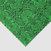 緑と黒のケルト結び糸細工 薄葉紙 (詳細)