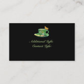 緑と黒のコーヒーカップ名刺 名刺 (裏面)