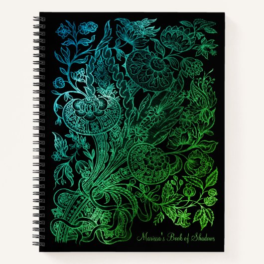 緑と黒のゴシックヴィンテージ書影 ノートブック (正面)