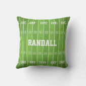 緑と黒のサッカーチームパーソナライズされた クッション (裏面)