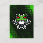 緑と黒のサッカートレーディングカードプレーヤーの写真 コーリングカード (裏面)