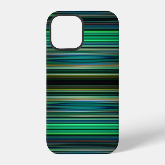 緑と黒のストライプ柄 Case-Mate iPhone カバー (裏面)