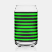緑と黒のストライプ シームレス パターン ガラス缶 (左)