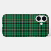 緑と黒のスポーティな格子縞 Case-Mate iPhoneケース (裏面 (横))