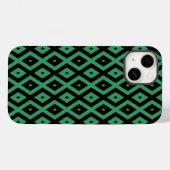 緑と黒のダイヤモンド柄 Case-Mate iPhoneケース (裏面 (横))