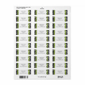 緑と黒のダマスクスワーズ住所 シール (フルシート)