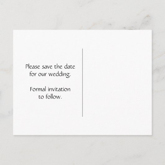 緑と黒のダマスク日付を保存 案内ポストカード (裏面)