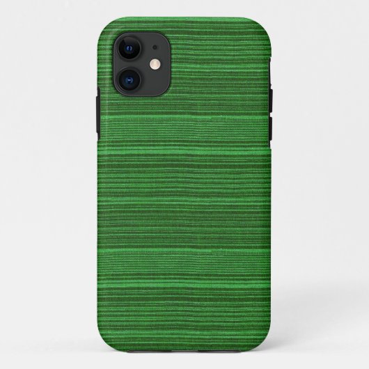 緑と黒のテキスストライプト Case-Mate iPhoneケース (裏面)