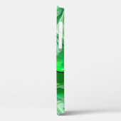 緑と黒のデジタル流体アート絵画の流れ Case-Mate iPhoneケース (裏面 / 左)