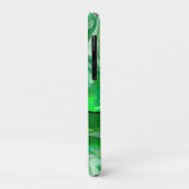 緑と黒のデジタル流体アート絵画の流れ Case-Mate iPhoneケース (裏面/左)