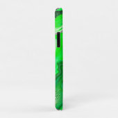 緑と黒のデジタル流体アート絵画の流れ Case-Mate iPhoneケース (裏面/右)