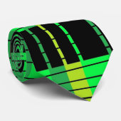 緑と黒のネックタイ抽象芸術格子模様 ネクタイ (ロール)