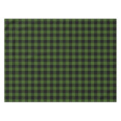 緑と黒のバッファローのプレイド テーブルクロス (正面(横))