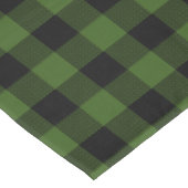 緑と黒のバッファローのプレイド テーブルクロス (アングル)