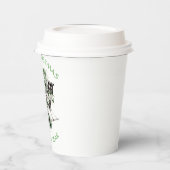 緑と黒のバッファローチェックそり及びパッケージ 紙コップ (左)