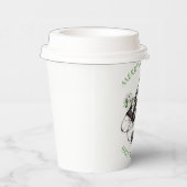 緑と黒のバッファローチェックそり及びパッケージ 紙コップ (右)