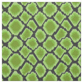 緑と黒のヘビの皮 ファブリック (見本)