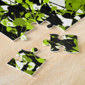 緑と黒のマイクログリーン ジグソーパズル (側面)