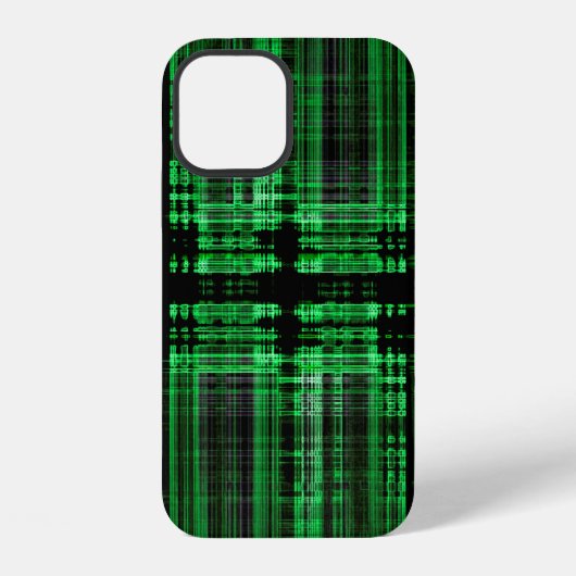 緑と黒のマトリックスパターンCase-Mate iPhone ca iPhoneケース (裏面)