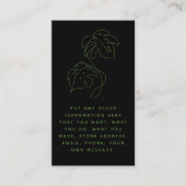 緑と黒のモンステラ、社会的なリンク感謝していユーザ エンクロージャーカード (正面)