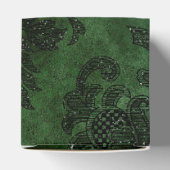 緑と黒のヴィンテージダマスク フェイバーボックス (上部)