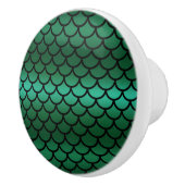 緑と黒の人魚はかりで測ファンタジー セラミックノブ (右)