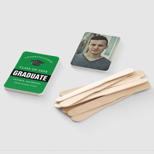 緑と黒の写真卒業ハンドファン ハンドファン (組立なし)