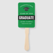 緑と黒の写真卒業ハンドファン ハンドファン (正面)