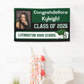 緑と黒の卒業 横断幕 (インサイチュ)