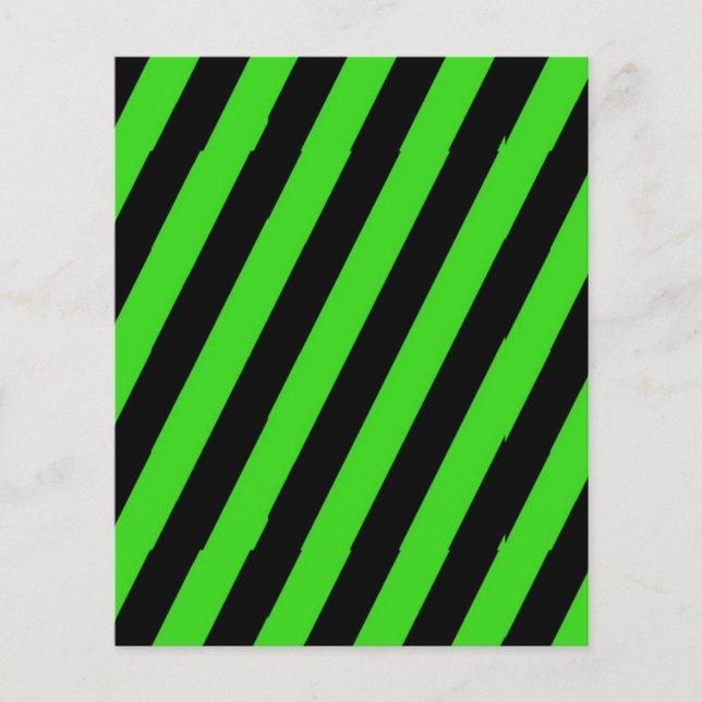 緑と黒の対角線のストライプパターン (正面)