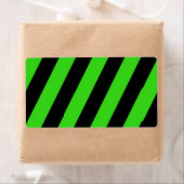 緑と黒の対角線のストライプパターン ラベル (インサイチュ)