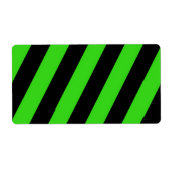 緑と黒の対角線のストライプパターン ラベル (正面)