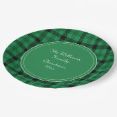 緑と黒の居心地の良いプレイス名 ペーパープレート (アングル)